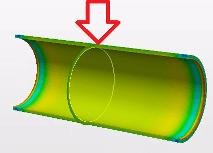 円筒容器＋FRPのミーゼス応力